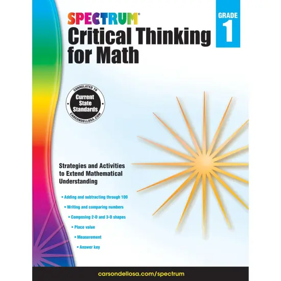 Critical Thinking for Math Workbook, Grade 1, Paperback {1}