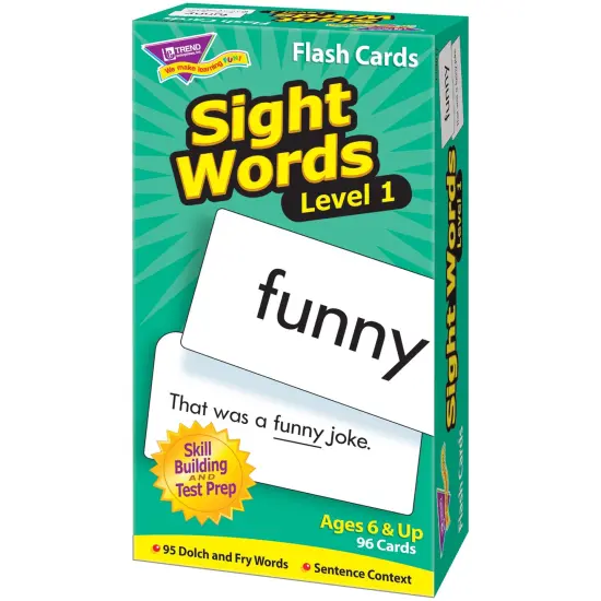 Sight Words &ndash; Level 1 Skill Drill Flash Cards {4}