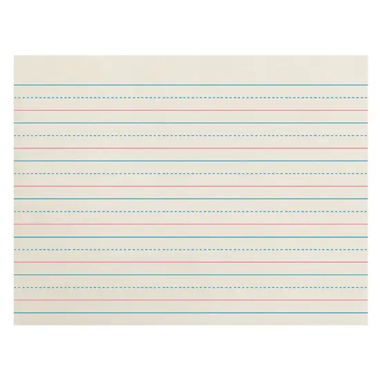 Newsprint Handwriting Paper, Dotted Midline, Grade K, 3/4" x 3/8" x 3/8" Ruled Long, 10-1/2" x 8", 500 Sheets {1}