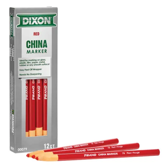 Phano China Markers, Red, Pack of 12 {1}