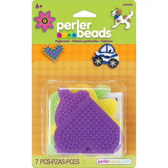 Small Fun Shaped Pegboards for Fuse Beads, Pack of 5 {1}