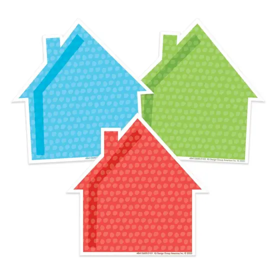 A Teachable Town Assorted Houses Paper Cut-Outs, Pack of 36 {1}