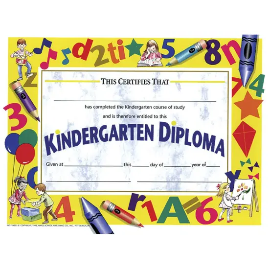 Kindergarten Diploma, 8.5" x 11", Pack of 30 {1}