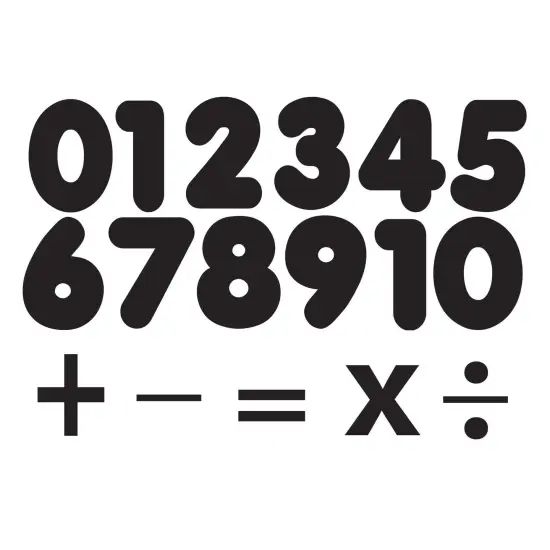 Die-Cut Magnetic Black Number Set, 1.75", 32 Pieces {1}