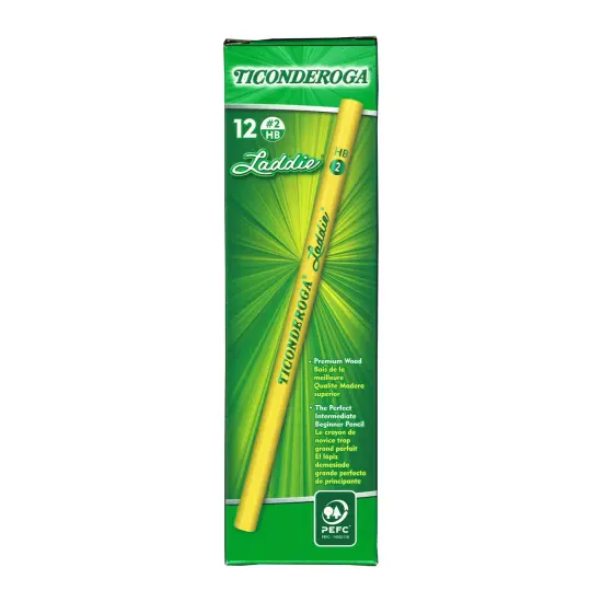 Laddie&reg; Wood-Cased Pencils without Eraser, #2 HB Soft, Yellow, 12 Count {1}