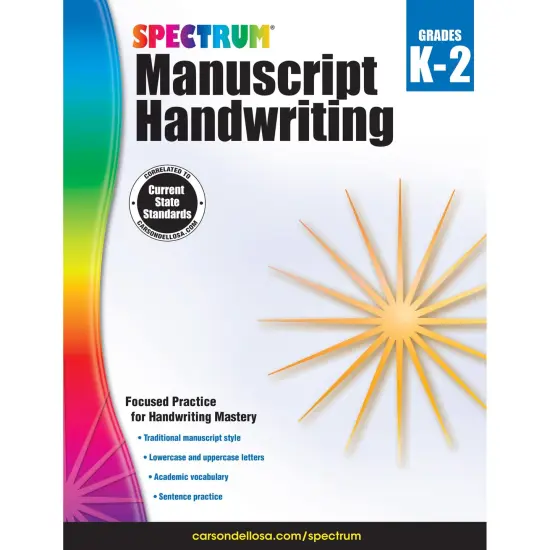 Manuscript Handwriting Workbook, Grade K-2, Paperback {1}