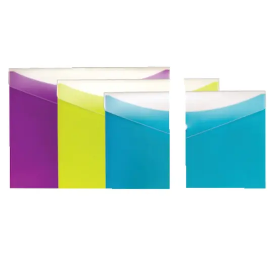 Dual Pocket Snap Poly Envelope, Letter Size, 3-Pack {1}
