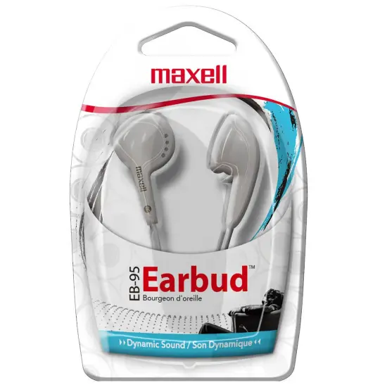 Budget Stereo Earbuds, White {1}