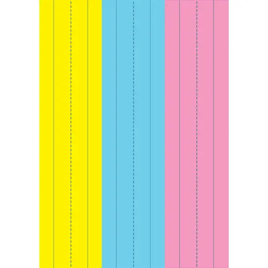 Die-Cut Magnetic Pink/Blue/Yellow Sentence Strips, 2.75" x 11", Pack of 3 {1}