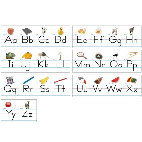 Photo Traditional Manuscript Alphabet Lines Bulletin Board Set {1}