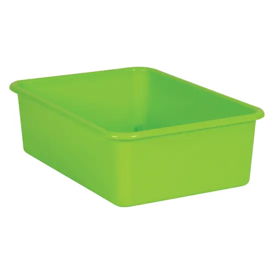 Lime Large Plastic Storage Bin {1}