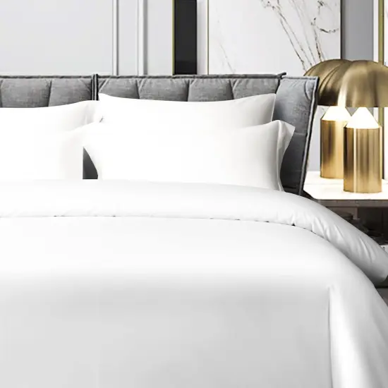 Cotton Standard Pillow Shams - 500 Thread Count Egyptian Cotton 20x26 Sham Covers, 2 Pack Super Soft and Breathable 20x26 Inches Oxford Pillowcases, White {3}