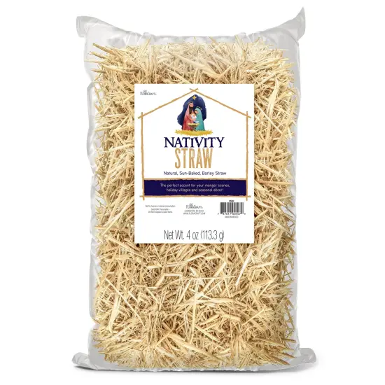 FloraCraft Decorative Nativity Straw-4OZ Natural {1}