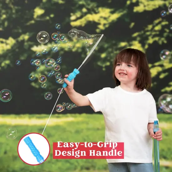 14.6&rsquo;&rsquo; Big Bubble Wands for Kids, 1 Dozen Bubble Wand Bulk with Refill Solution for Summer Toy Party {5}