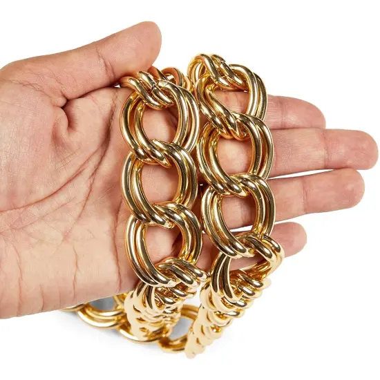 Gold Chunky Necklace, Cuban Link Chain, Hip Hop Accessories 36 inch {3}