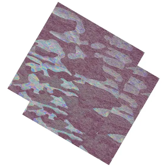 GI Jane Foil Printed EcoDelish Fabric Dusty Lilac/Iridesce {7}