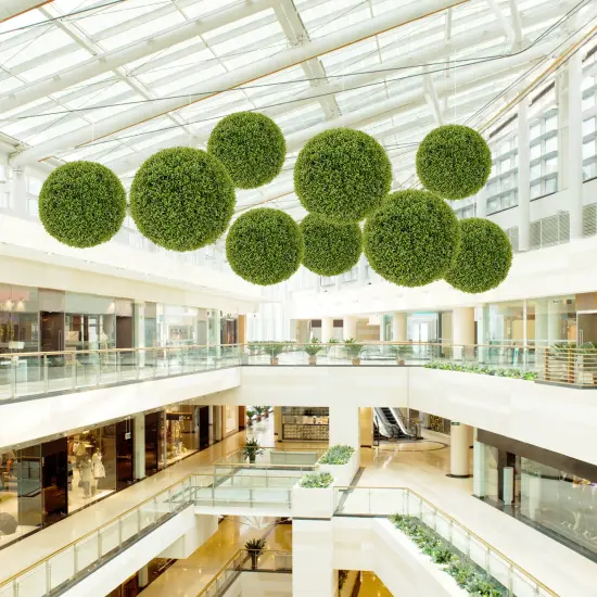 2 Pieces 20 Inch Artificial Plant Boxwood Topiary Ball Indoor and Outdoor Decoration {5}