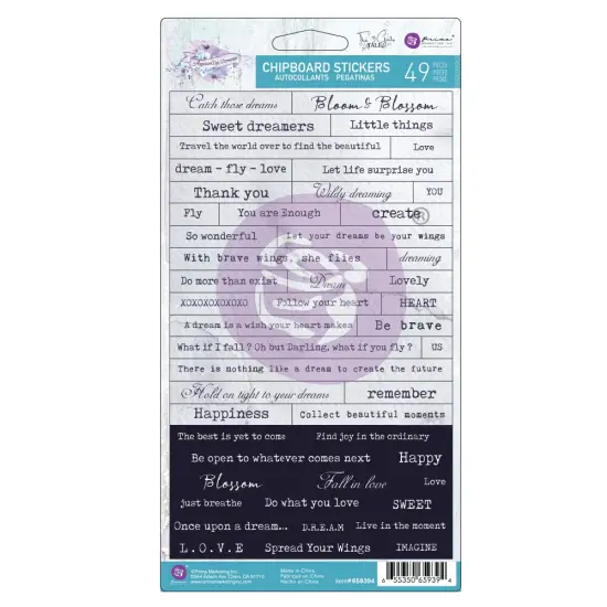 Aquarelle Dreams Collection Chipboard - 49 pcs {1}