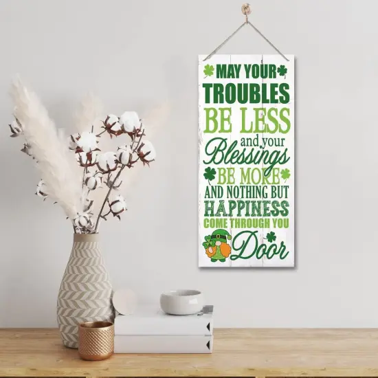 Hanging St Patricks Day Wood Decor Sign, Irish Prayer Printed Wood Wall Art Sign, Irish Home Signs Decor, Hanging Door Wood Sign, Irish Blessing Sign, St Patricks Day Decor, Rustic Farmhouse Decor {2}