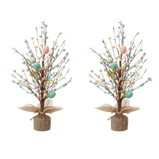 Set of 2 18"H Easter Egg Table Tree D&eacute;cors Multi-Color {1}