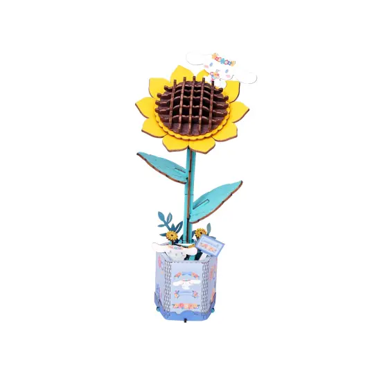 Hello Kitty&reg; and Friends Cinnamoroll Sunflower - 3D Wooden Flower Puzzle {1}