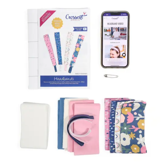 Crosscut Sewing Co.&reg; Headband Sewing Project Kit for Beginners Rainbow {6}