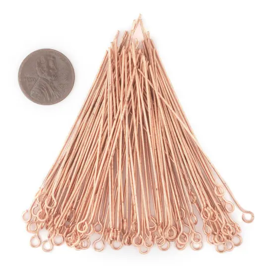 The Bead Chest Copper 21 Gauge 2.5 Inch Eye Pins (Approx 100 pieces) {2}