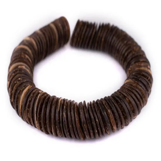 The Bead Chest Chocolate Disk Coconut Shell Beads (30mm) {3}