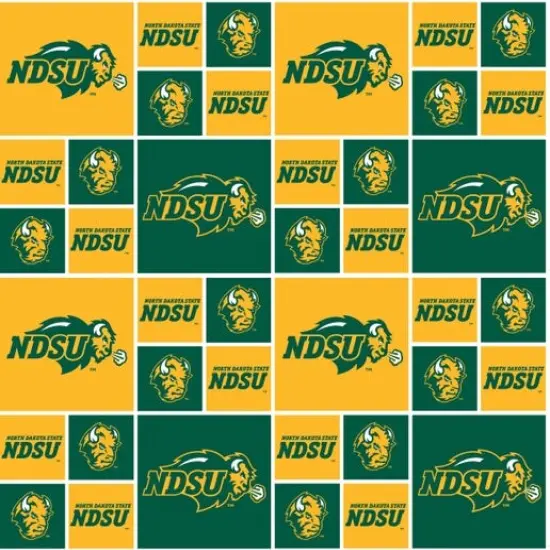 Licensed NCAA North Dakota State University Block NDSU-020 Cotton Fabric by the Yard {1}