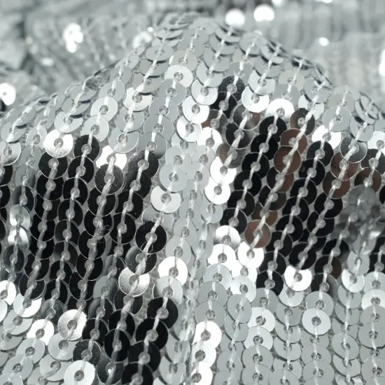 1 Yard Flounce Fringe Stretch Mesh Sequin Fabric Gold {2}