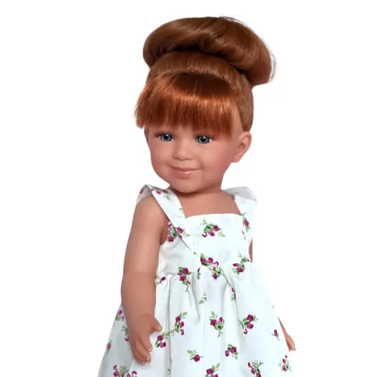 Autumn Rae Smiles Doll &ndash; Red Hair, Blue Eyes, Lavender Dress & Denim Jacket {6}