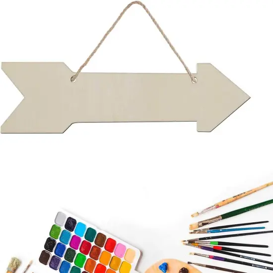 10pcs Blank Wooden Plaque Arrow Shape {2}