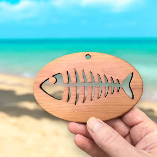 Bone Fish CEDAR Ornament {3}