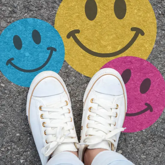 Smiley Face Parking Space Stencils | High School Senior Parking Spot Stencil | Reusable Stencil | Stencil Ease | {3}