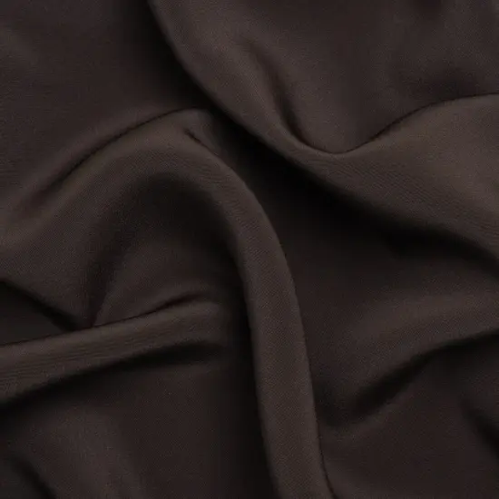 1 Yard Solid Deep Charcoal Silk Fabric, 4Ply Crepe 44" Wide Ideal for Designer Fashion Projects {1}