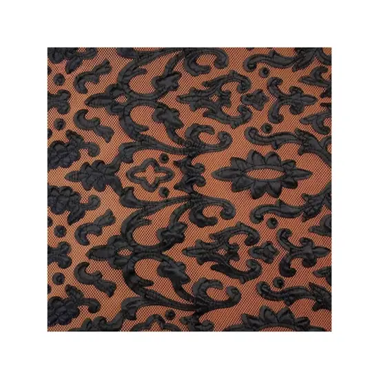 Renee Embroidered Mesh Fabric {5}