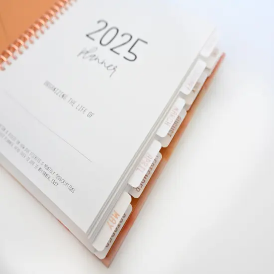 2025 Planner - Mini Horizontal Layout, Spiral Bound - "Sunset Watercolor" (#403) {6}