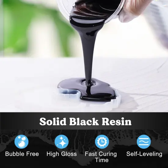 LET'S RESIN EPOXY RESIN Black Resin Epoxy,44OZ Bubble Free & High-Gloss Epoxy Resin Kit,Self Leveling Resin and Hardener for Art Crafts,Jewelry Making,Resin Molds {2}