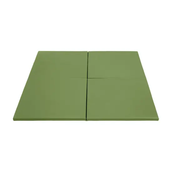Play Patch Activity Mat Squares, Modular Playmat, 4-Pack Hunter Green {1}