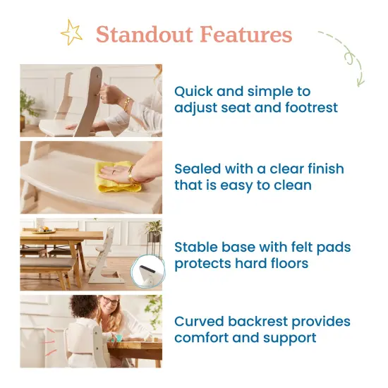 Grows with Me Chair, Transitional Chair White Wash {4}