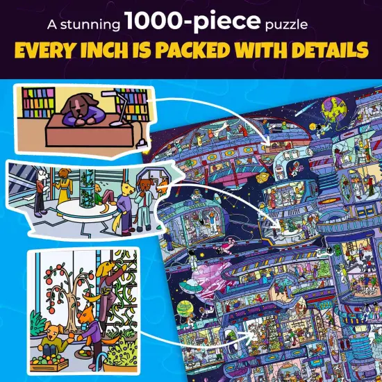 1000 Pcs Jigsaw Puzzle for Adults | Galactic Tails {4}