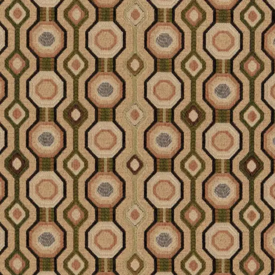 Meadow - Green,orangeRust AbstractGeometric Upholstery Fabric 54 Inches" {1}