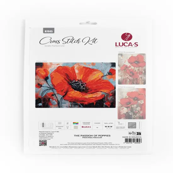 The Passion of Poppies B7045L Counted Cross-Stitch Kit {2}