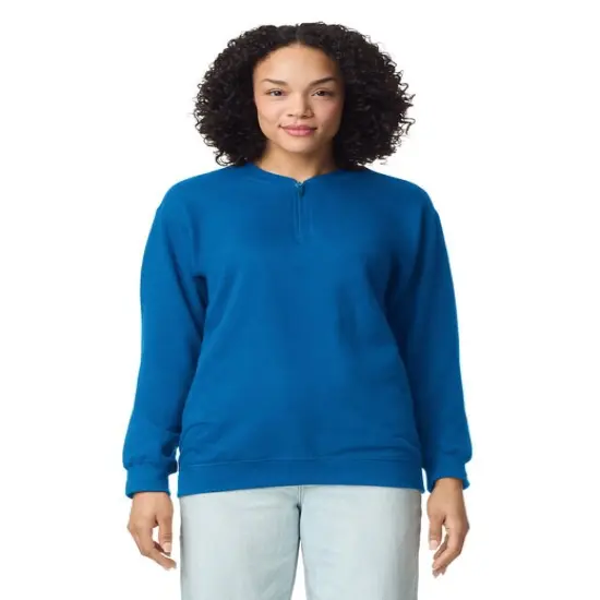 Gildan&reg; Unisex Softstyle Midweight 1/4 Zip Long Sleeve Sweatshirt Royal {1}