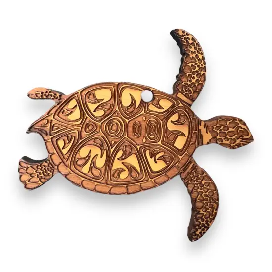 Sea Turtle - Cedar Ornament {1}