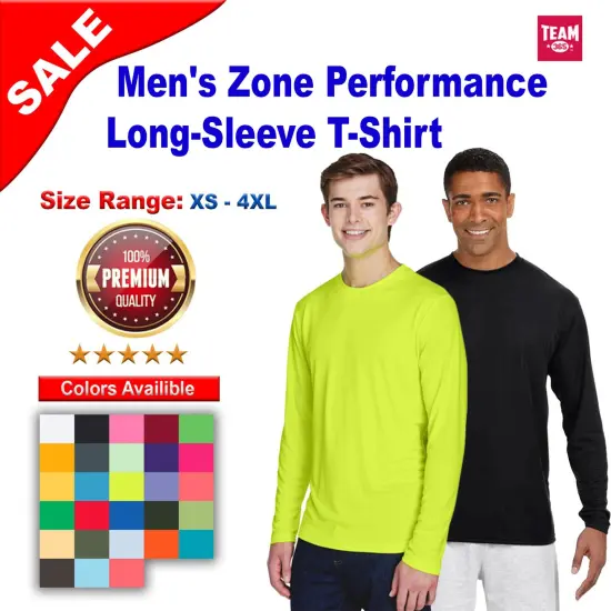 Team&reg; Men's Zone Performance Long-Sleeve T-Shirt Sport Red {2}