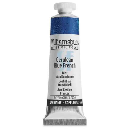 Williamsburg Handmade Safflower Oil Color - Cerulean Blue French, 37 ml tube {2}