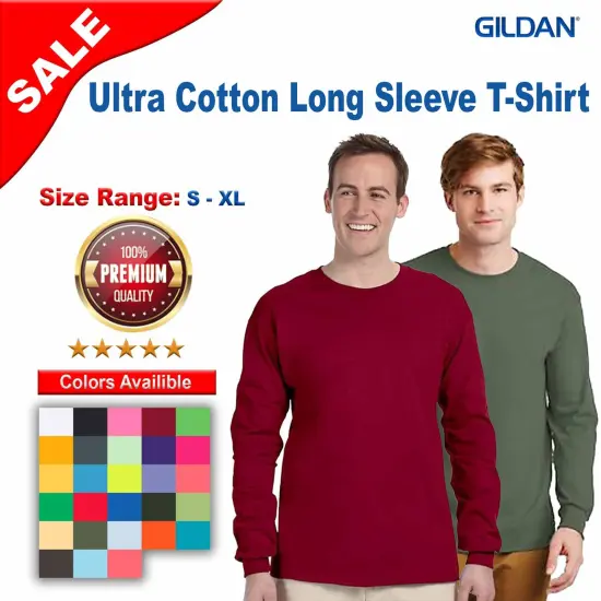 Gildan&reg; Ultra Cotton Long Sleeve T-Shirt Irish Green {3}