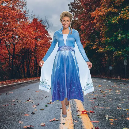 Elsa Costume Dress with Ice Princess Design for Halloween or Cosplay {1}