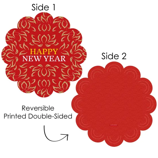 Big Dot of Happiness Lunar New Year - Round Table Decorations - Paper Chargers - Place Setting For 12 {4}
